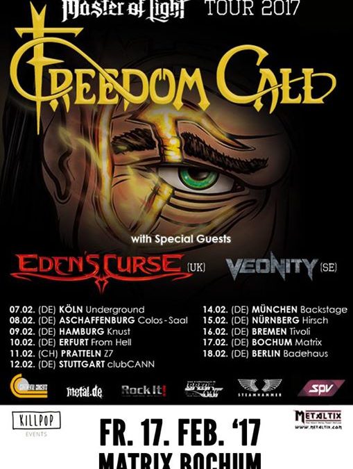 Freedom Call + Eden’s Curse + Veonity @ Rockpalast Matrix Bochum – Duitsland