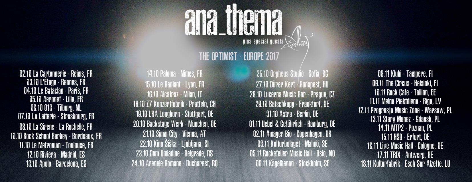 Alcest & Anathema @ Aéronef – Rijsel – Frankrijk