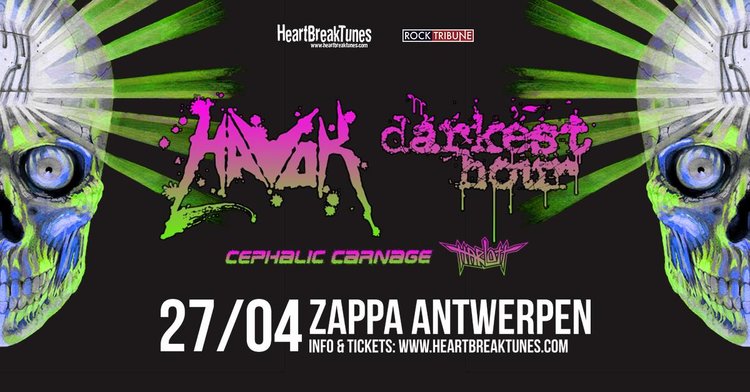 Havok + Darkest Hour + Cephalic Carnage + Harlott / @ Zappa, Antwerpen / 27-04-2018