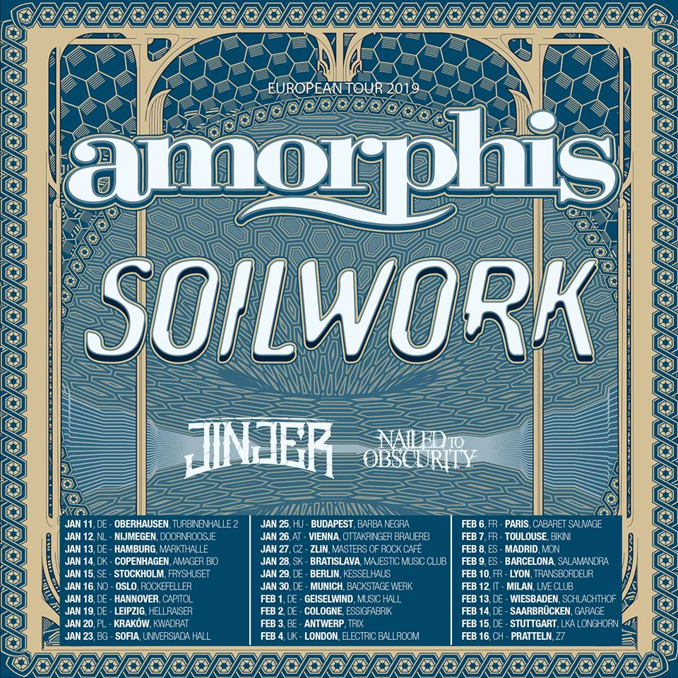 Amorphis + Soilwork + Jinjer + Nailed To Obscurity / Trix, Antwerpen