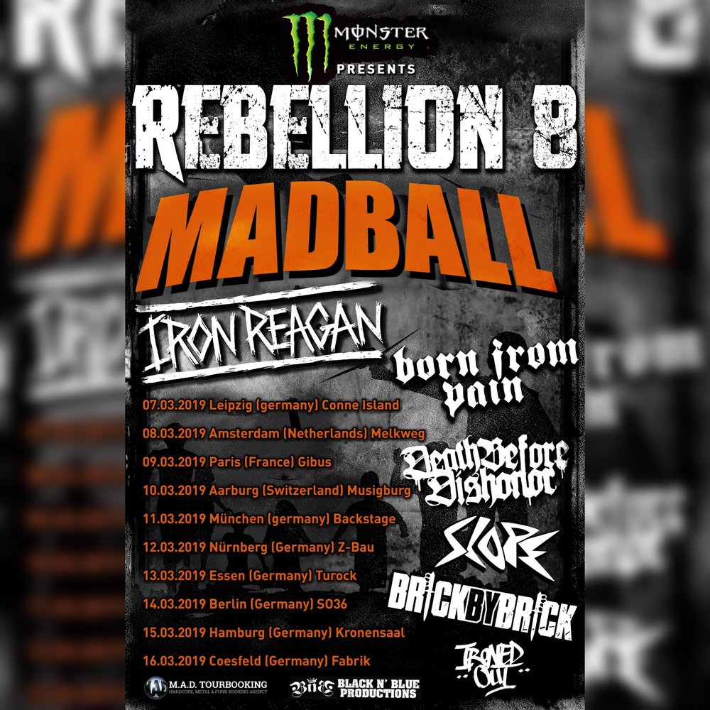 Madball + Iron Reagan + Born From Pain + Death Before Dishonor + Slope / Muziek-O-Droom, Hasselt / 9-3-2019