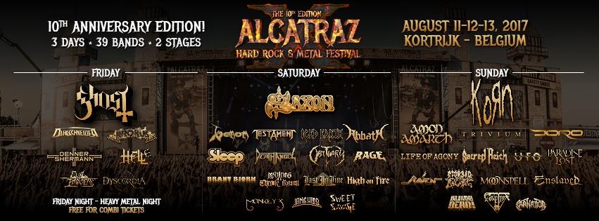 Alcatraz Metal Festival 11/08/2017 tem 13/08/2017: tiende opendeurdagen!